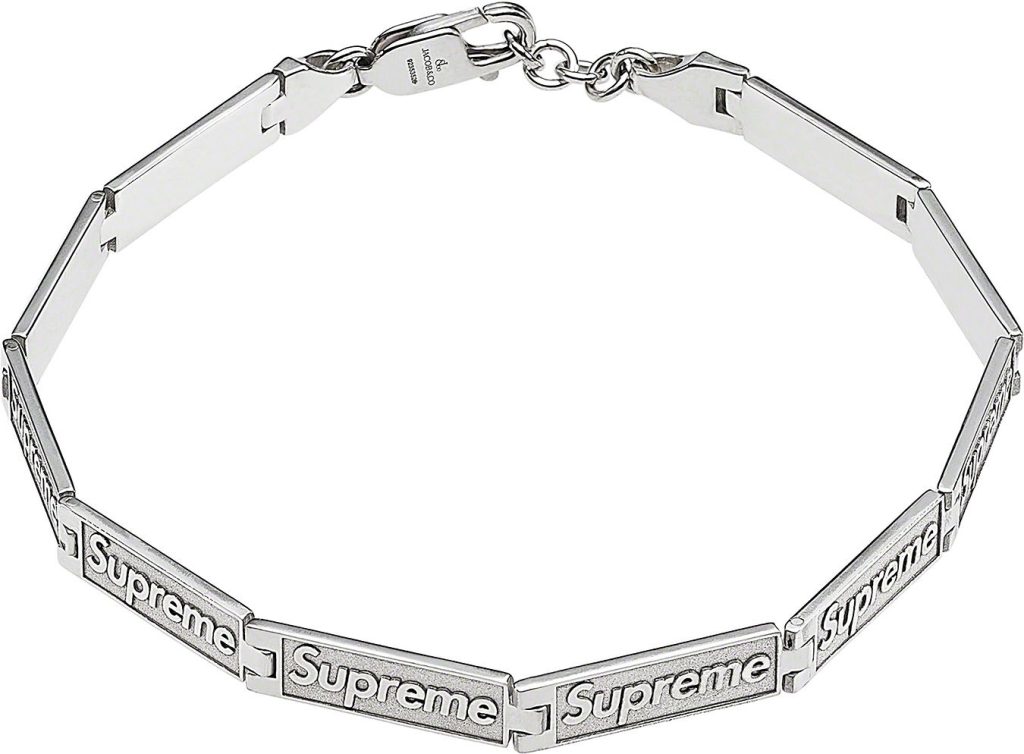 Supreme Jacob & Co Logo Link Bracelet Sterling Silver