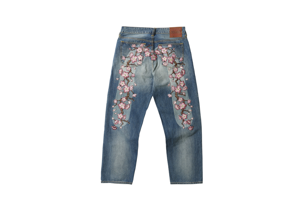 Palace Evisu Denim Jeans Cherry Blossom