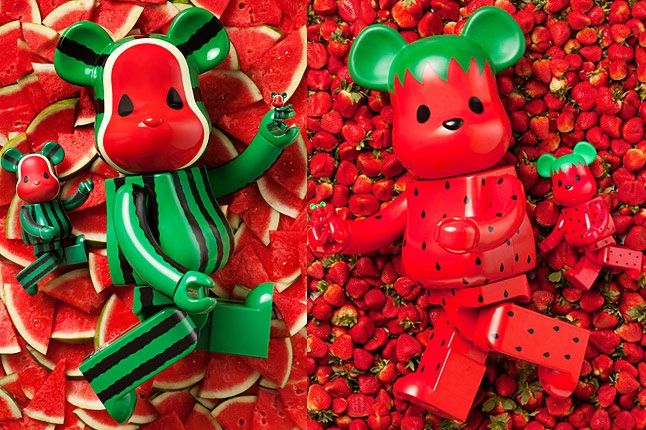 Clot Medicom Toy Bearbrick Watermelon and Strawberry